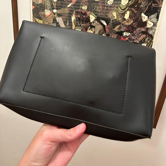 J Crew Black Leather Clutch Purse - Picture 4 of 5